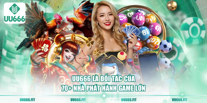 UU666 là đối tác của 70+ nhà phát hành game lớn